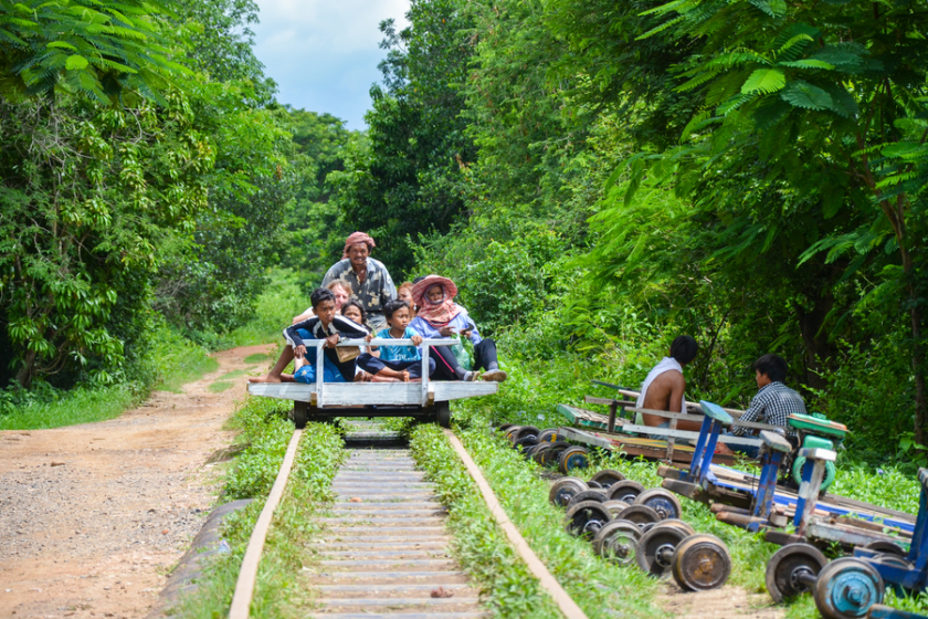 Train en bambou
